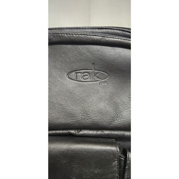 Vintage Rak Gear Black Leather Mulitpocket Unisex Backpack EUC main image 8
